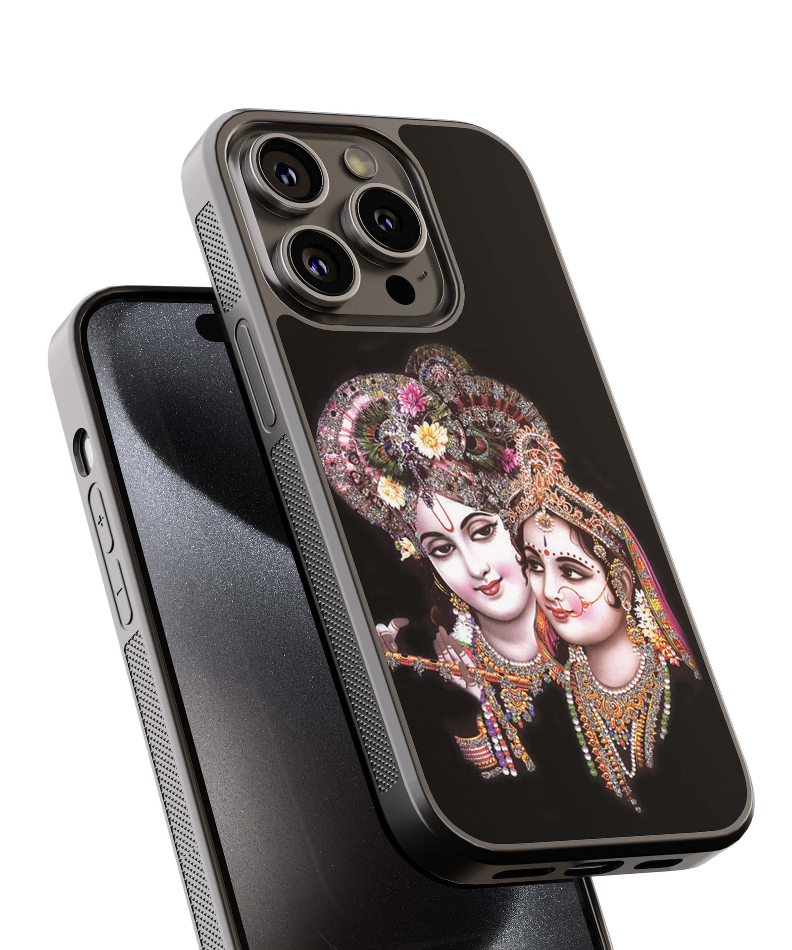 Radha Krishna Face Potrait Back Cover for 2D Hybrid TPU And Metal CaseBT0170Hybrid Metal TPU