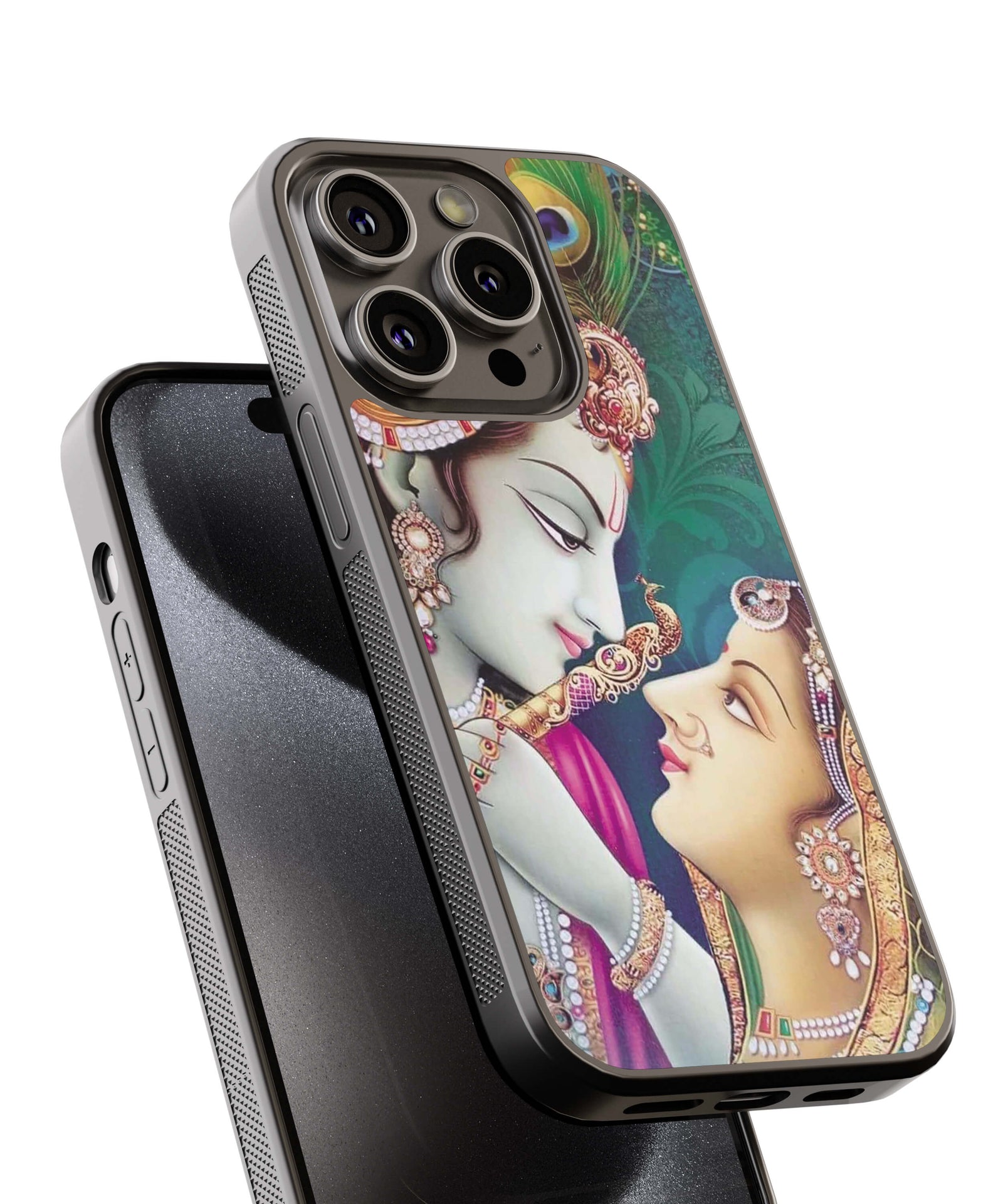 Radha Krishna Back Cover for 2D Hybrid TPU And Metal CaseBG0072Hybrid Metal TPU