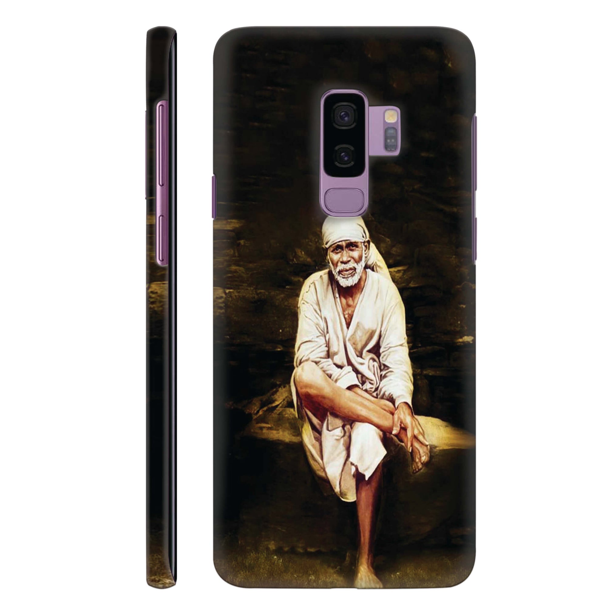 Sai Baba Sitting On Stone Back Cover for HardPlasticD1542Hard Plastic