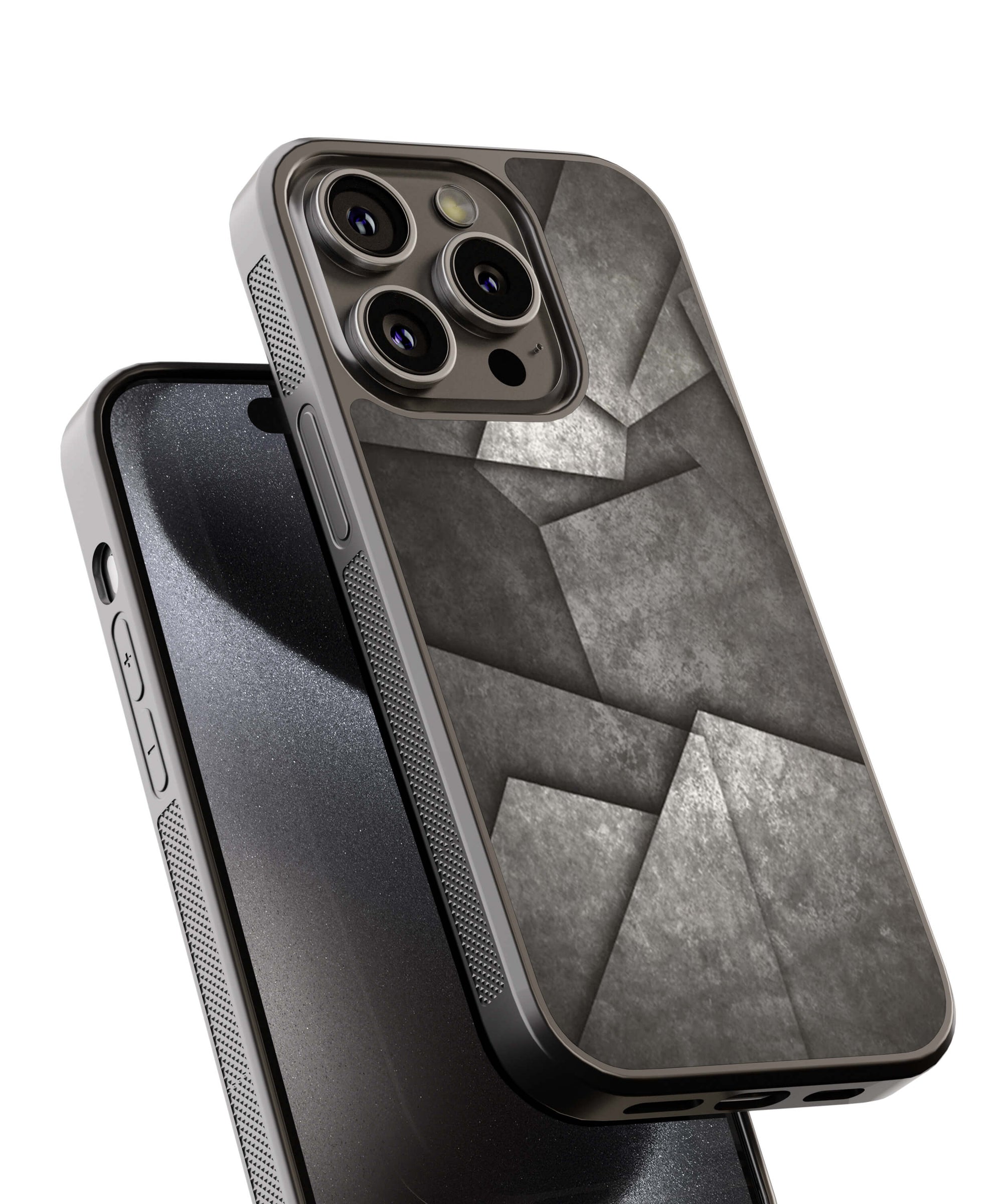 Shades Of Grey Back Cover for 2D Hybrid TPU And Metal CaseD1953Hybrid Metal TPU