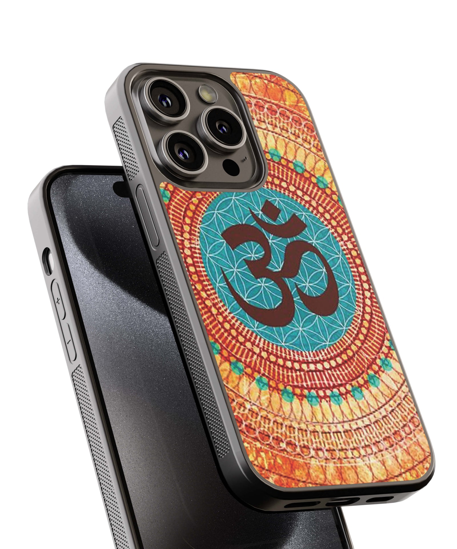 The Powerful Om Sign Back Cover for 2D Hybrid TPU And Metal CaseD1513Hybrid Metal TPU