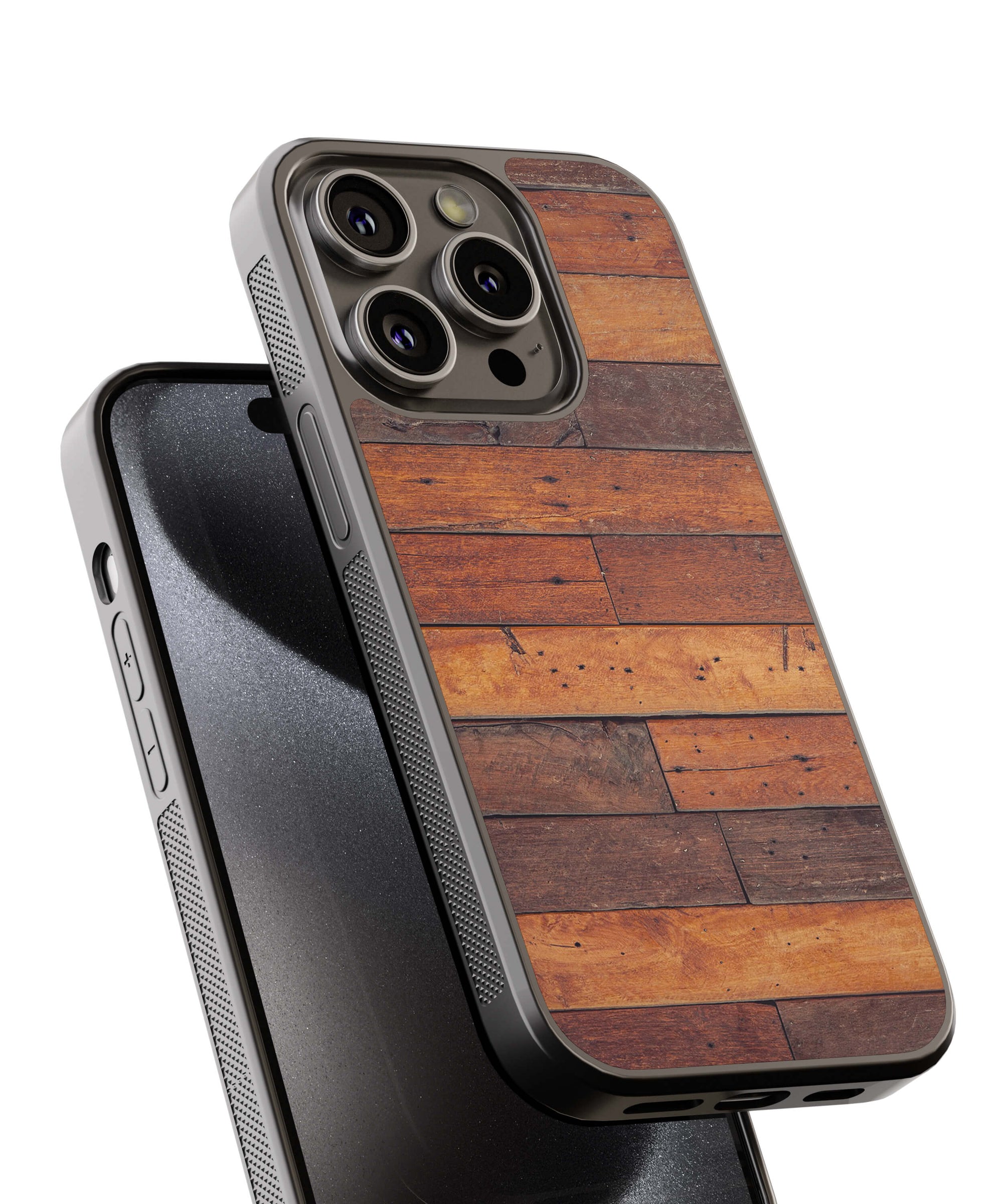 Wooden Plank Back Cover for 2D Hybrid TPU And Metal CaseN0263Hybrid Metal TPU