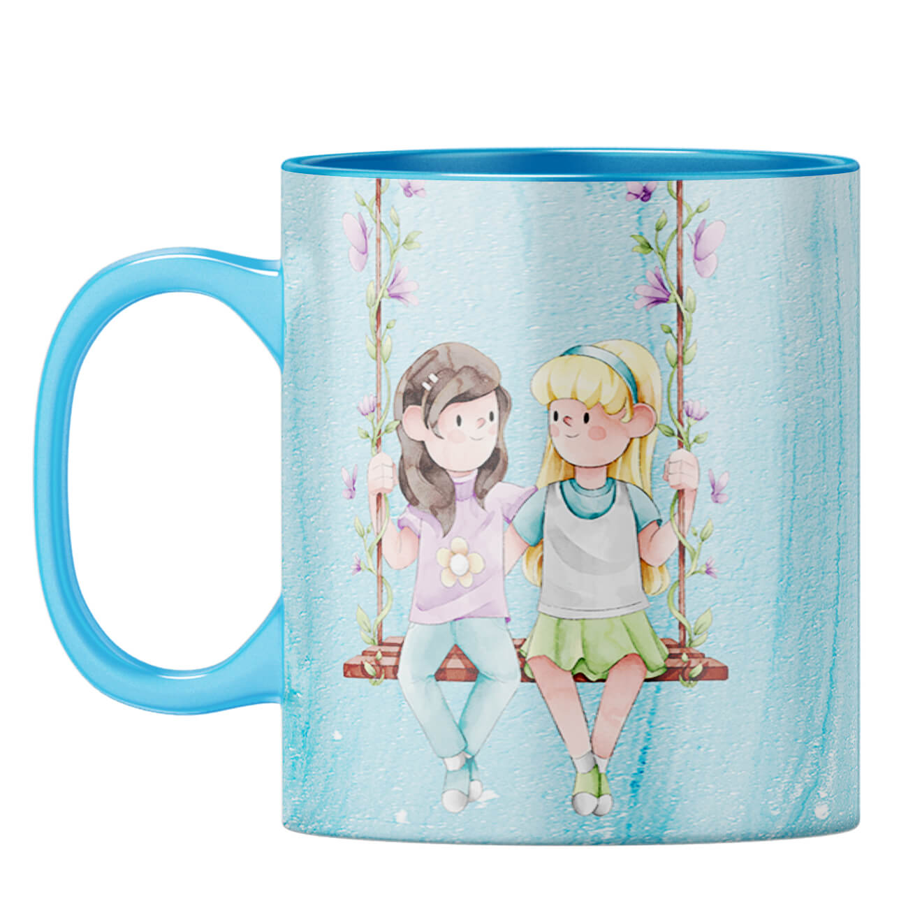 Best Friends Forever Coffee Mug Light Blue