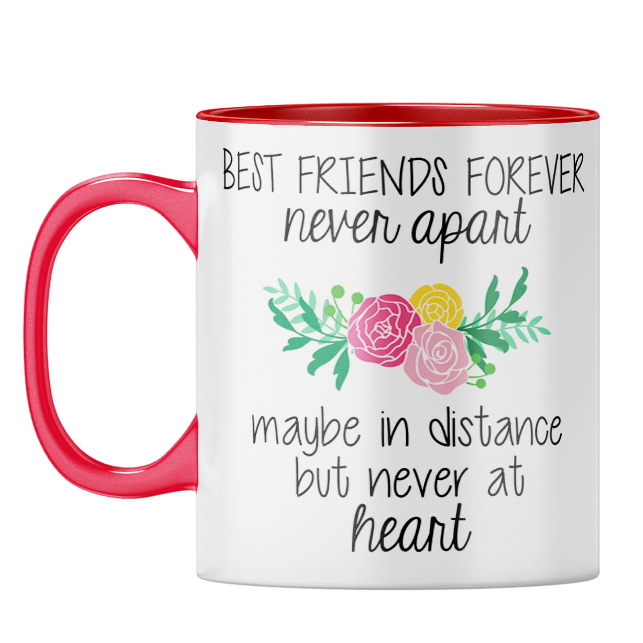 BFF Never Apart Coffee Mug Red