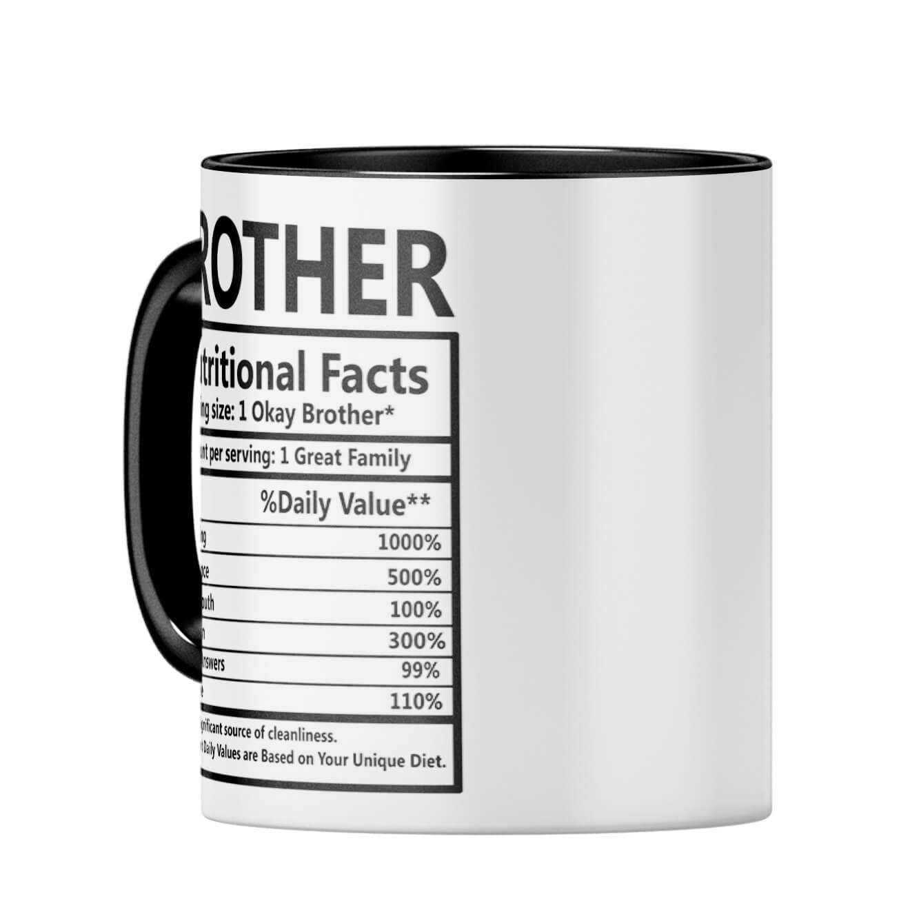 Brother Nutritional Fact Coffee MugC-Black