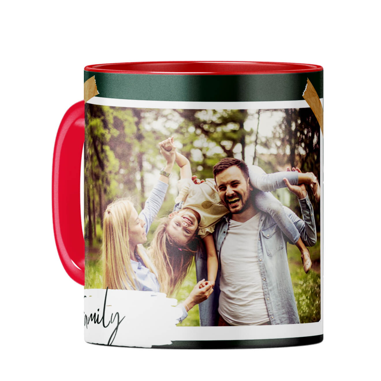 Family Moments Coffee Mug Red