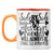 Friends Connected By Heart Coffee Mug Orange