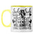 Friends Connected By Heart Coffee Mug Yellow