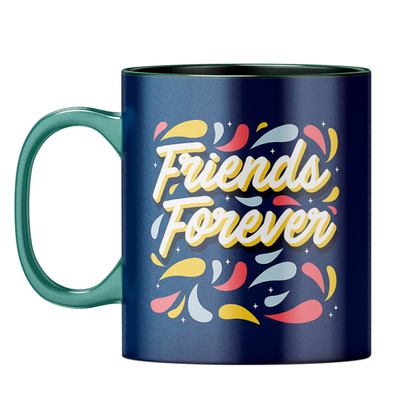 Friends Forever Coffee Mug Dark Green