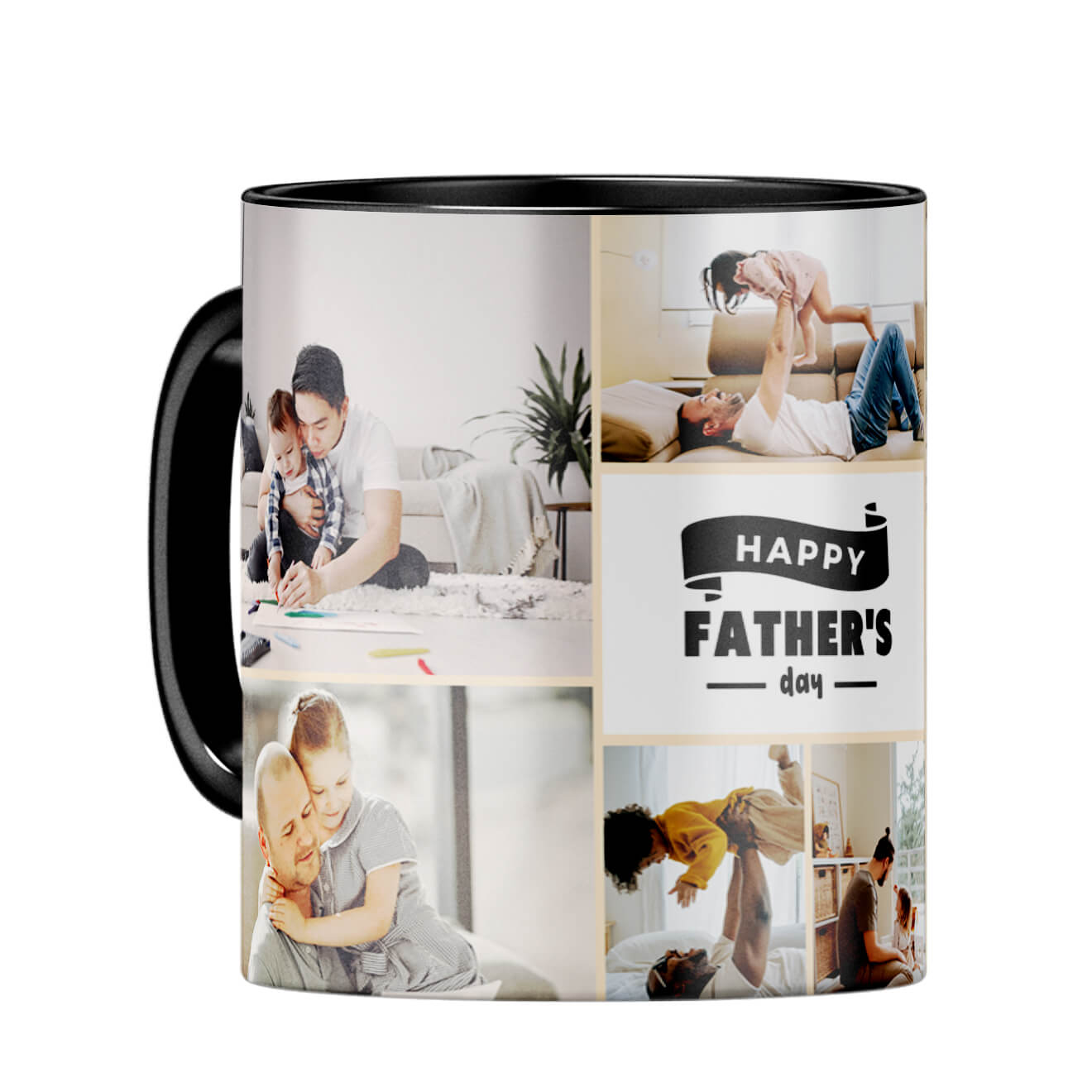 Happy Fathers Day Coffee Mug Black