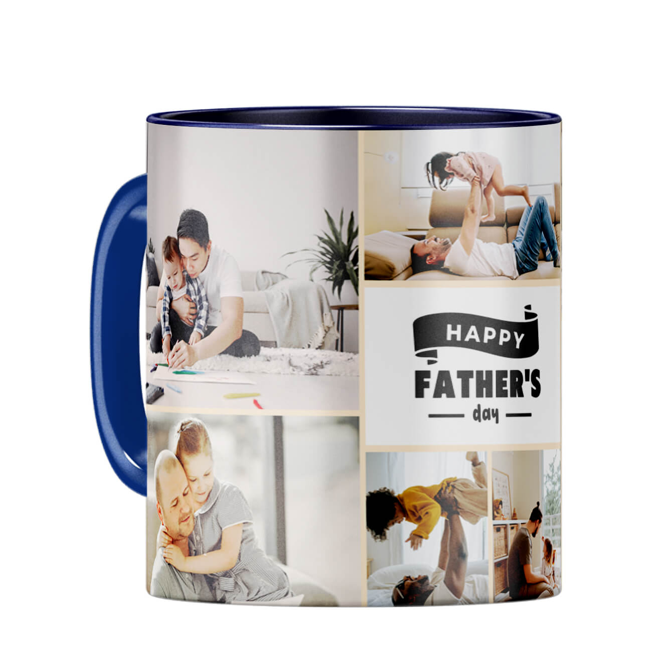 Happy Fathers Day Coffee Mug Dark Blue