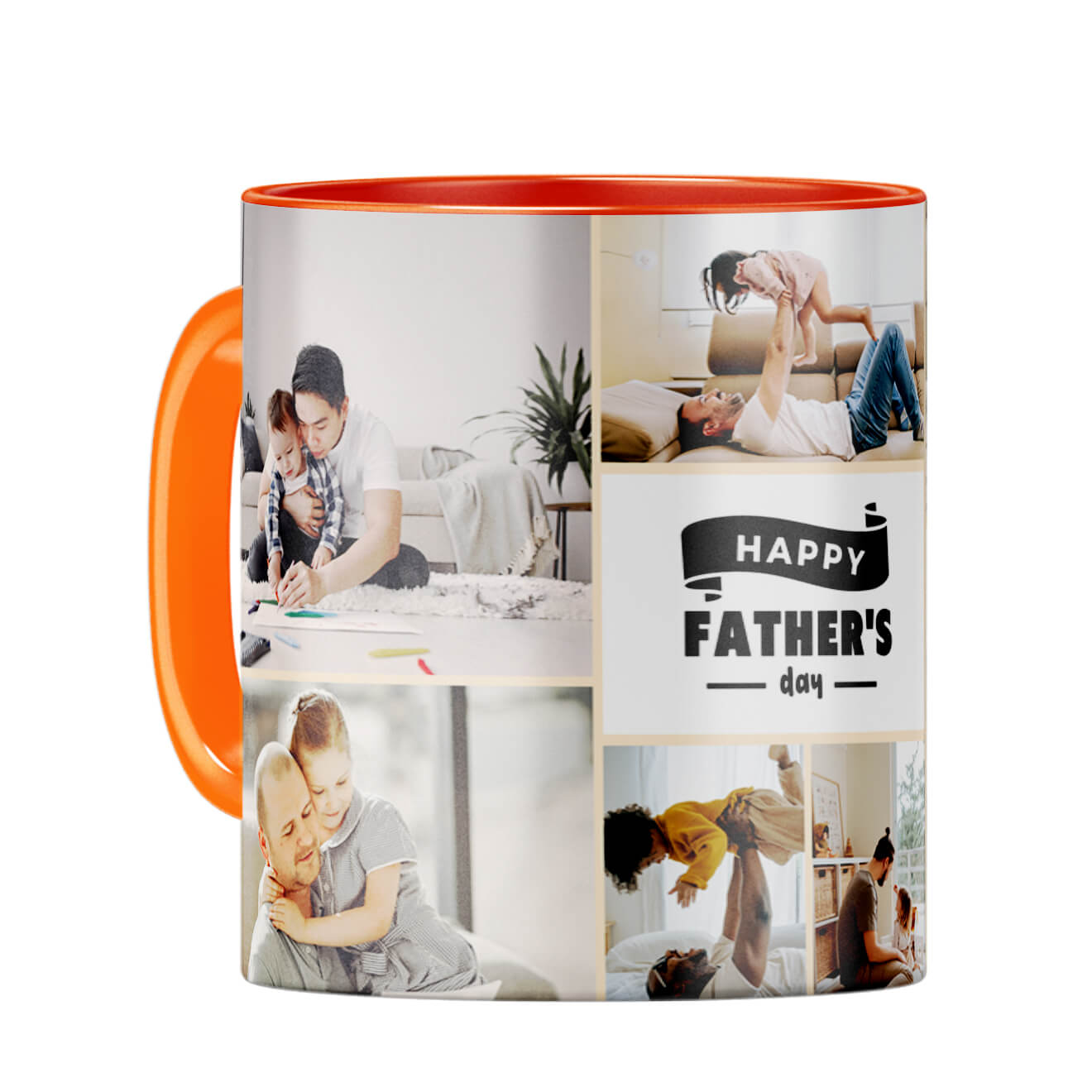 Happy Fathers Day Coffee Mug Orange