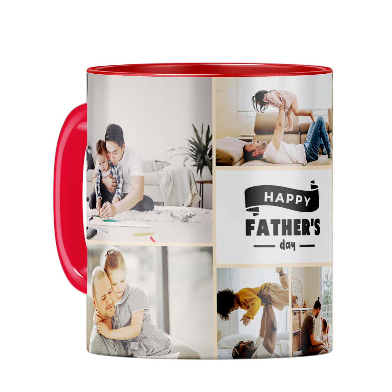 Happy Fathers Day Coffee Mug Red