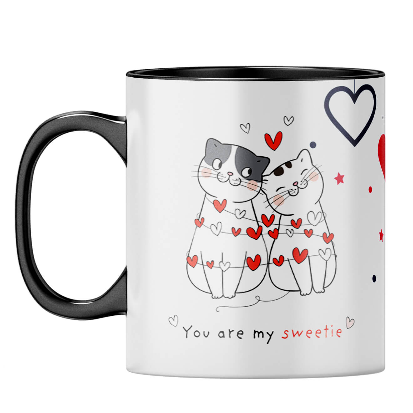 Hugs and Kisses Coffee Mug Black