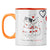 Hugs and Kisses Coffee Mug Orange