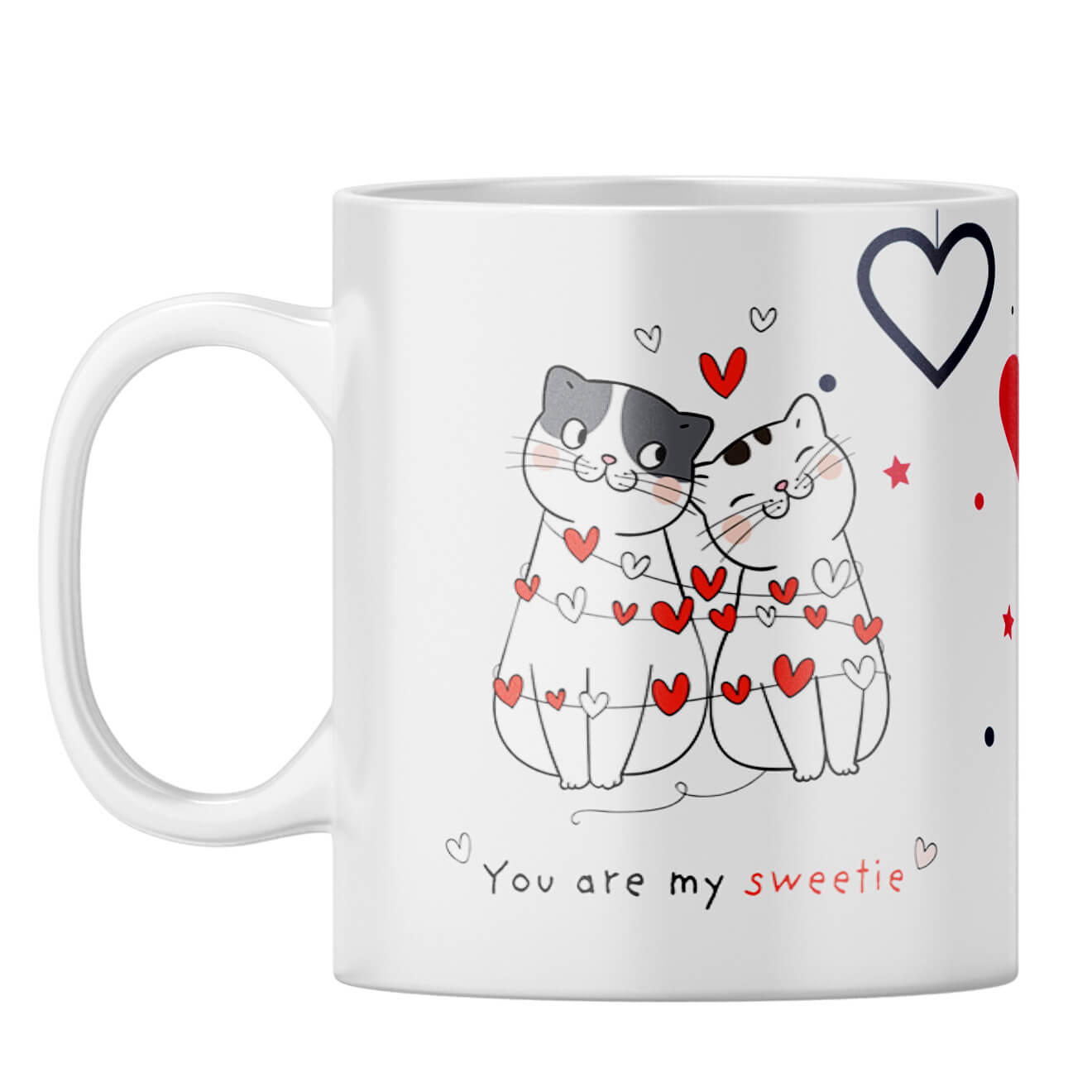 Hugs and Kisses Coffee Mug White