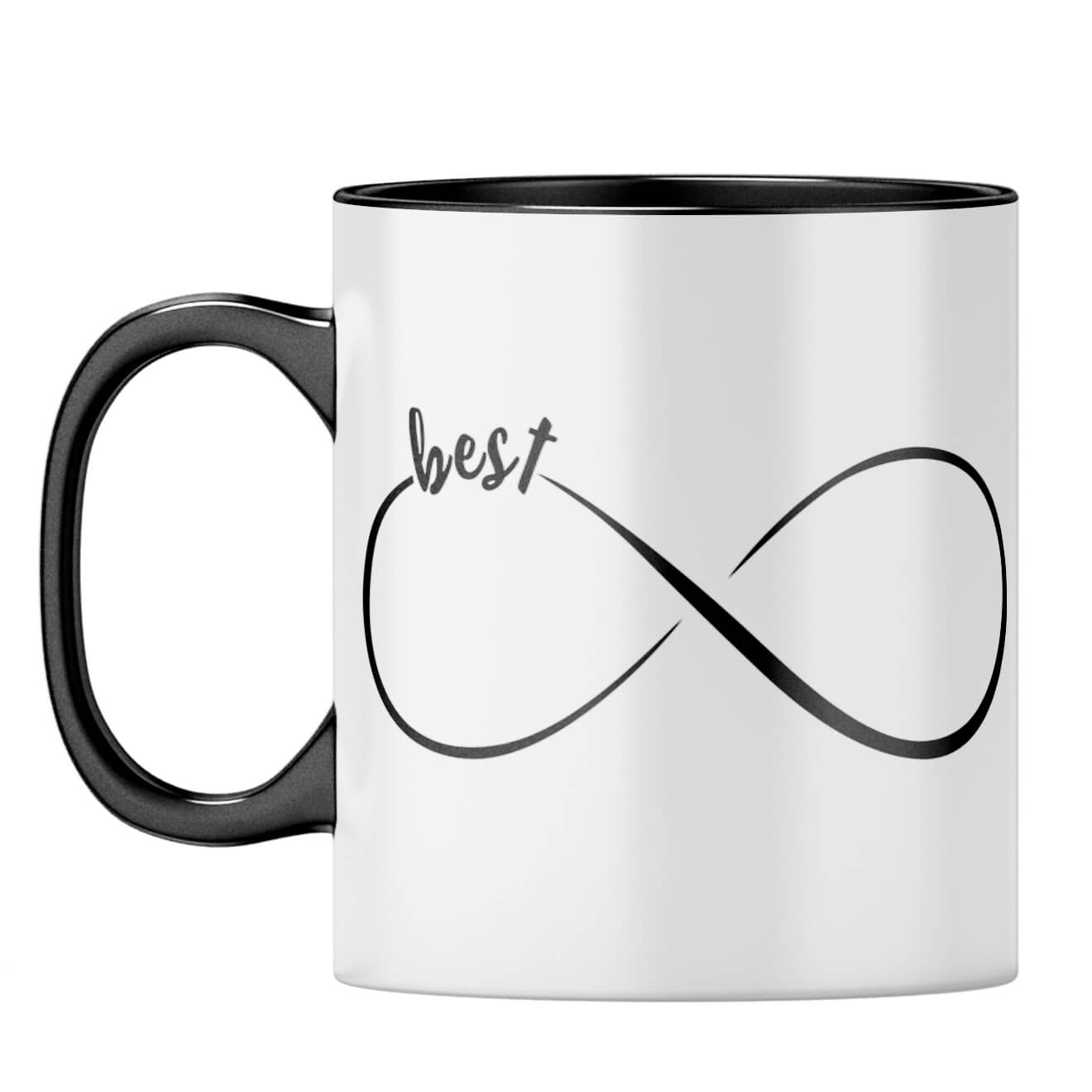 Infinitely Best Friends Coffee Mug Black