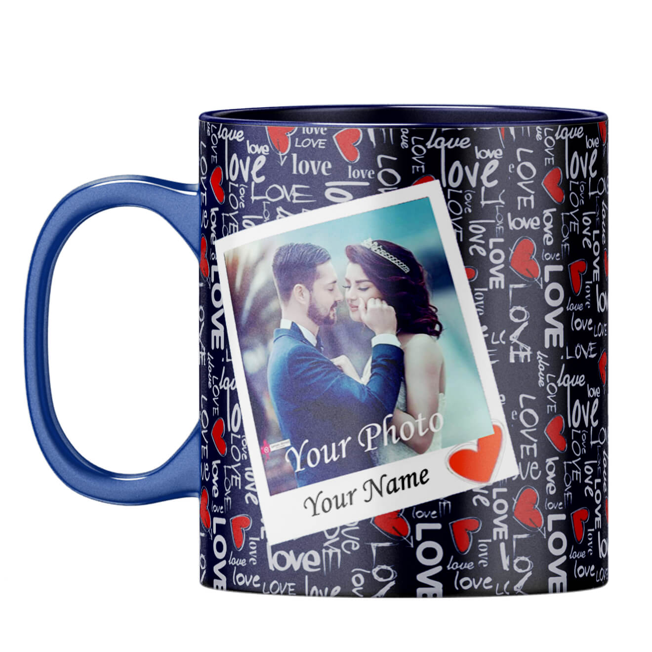 Love All Around Coffee Mug Dark Blue