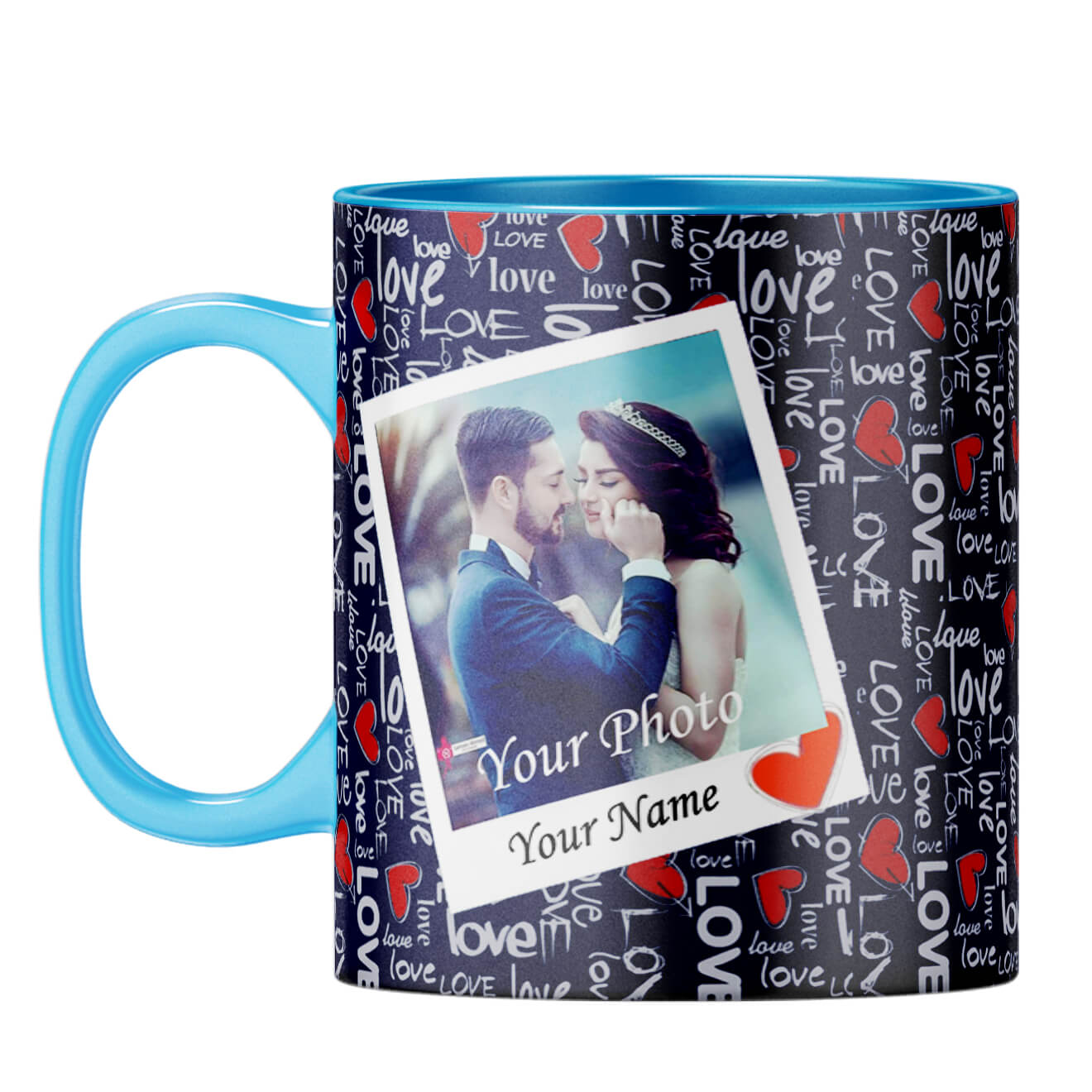 Love All Around Coffee Mug Light Blue