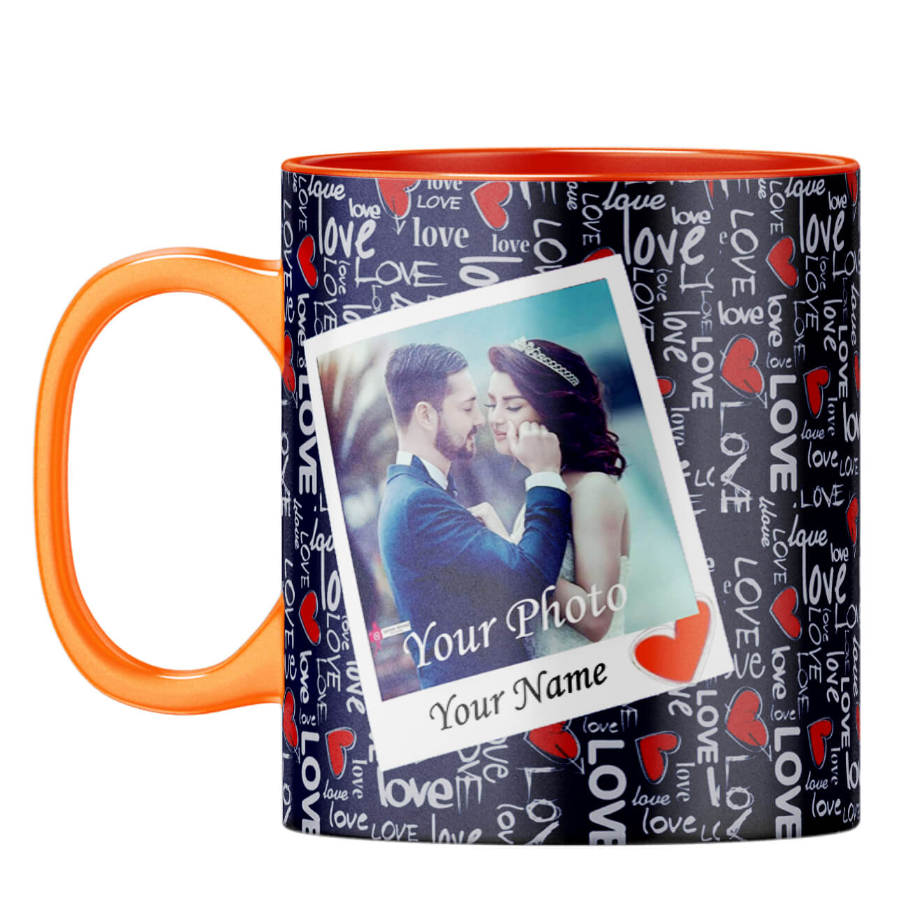 Love All Around Coffee Mug Orange