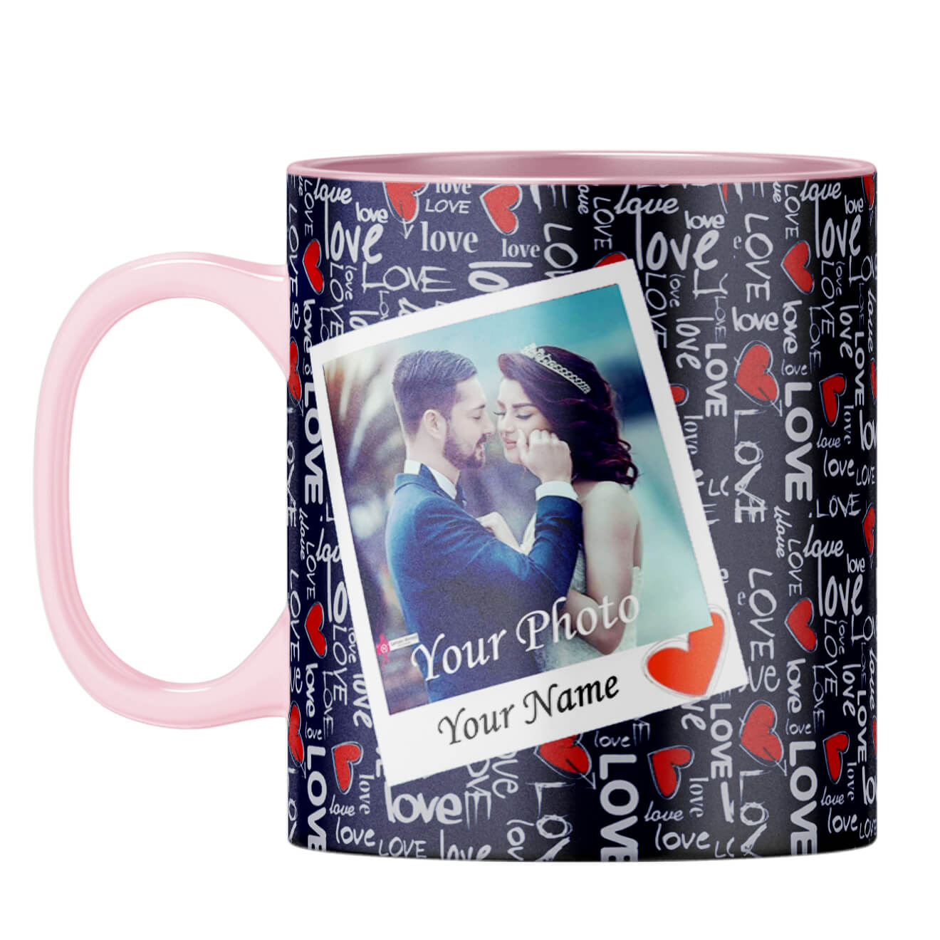 Love All Around Coffee Mug Pink