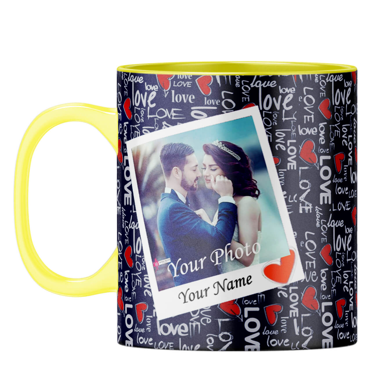 Love All Around Coffee Mug Yellow