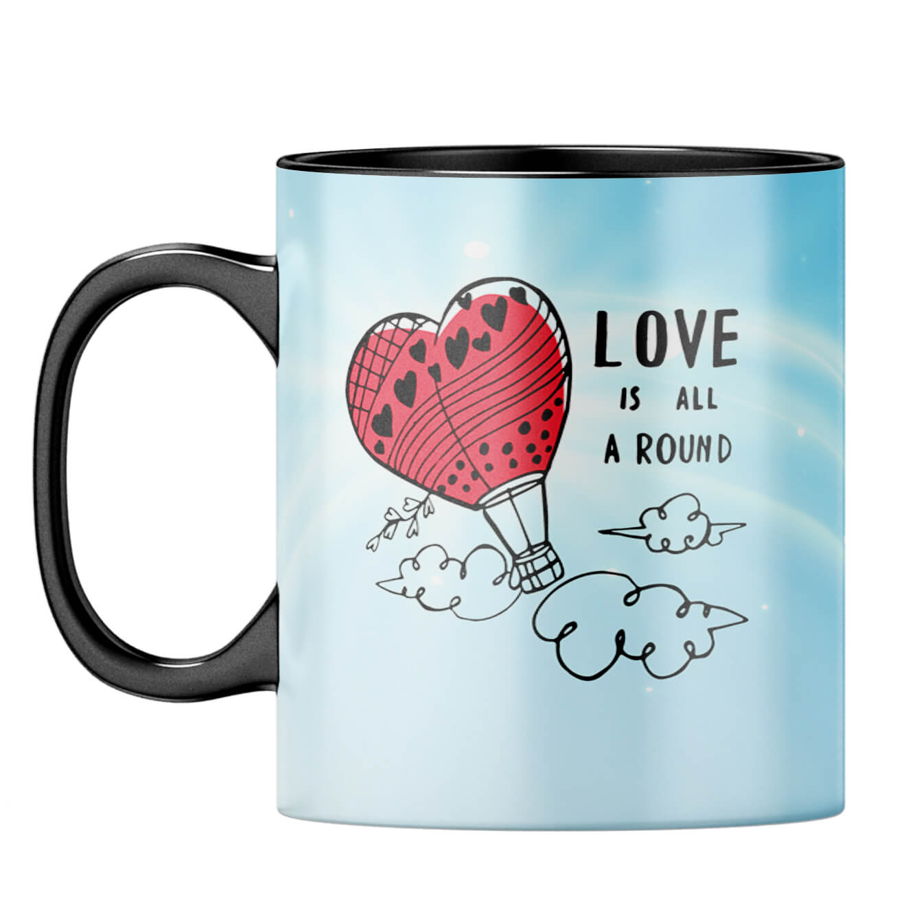 Love is all around Coffee Mug Black