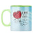Love is all around Coffee Mug Light Green