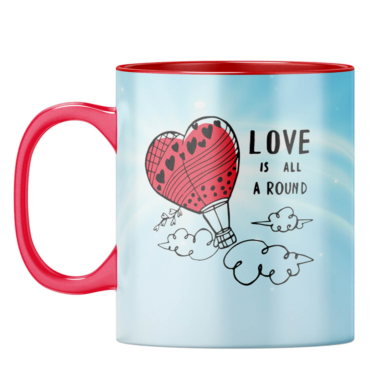 Love is all around Coffee Mug Red