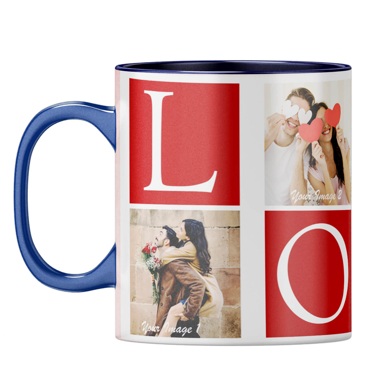 LOVE Photos Coffee Mug Dark Blue