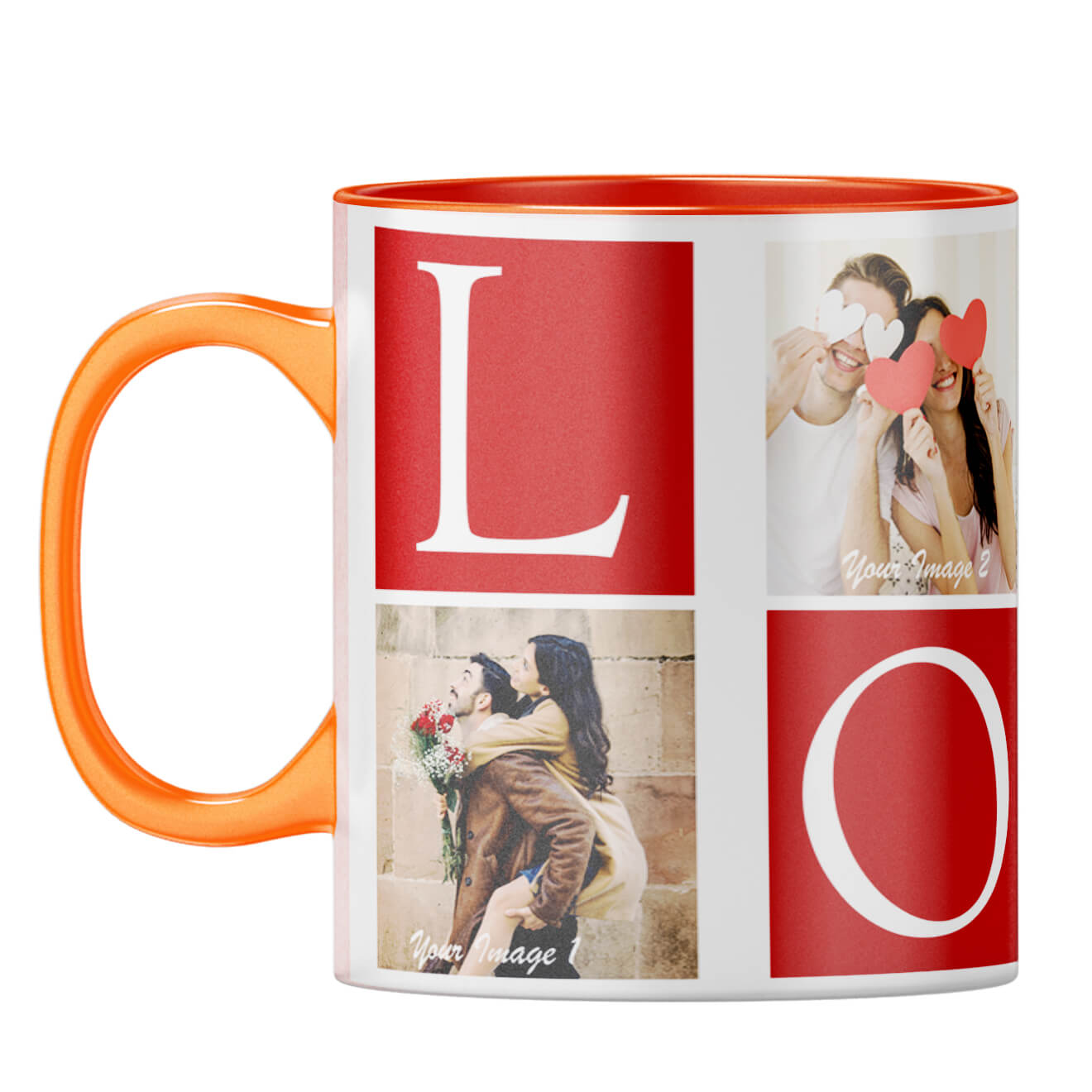 LOVE Photos Coffee Mug Orange