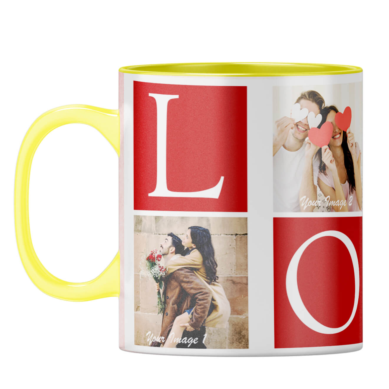 LOVE Photos Coffee Mug Yellow