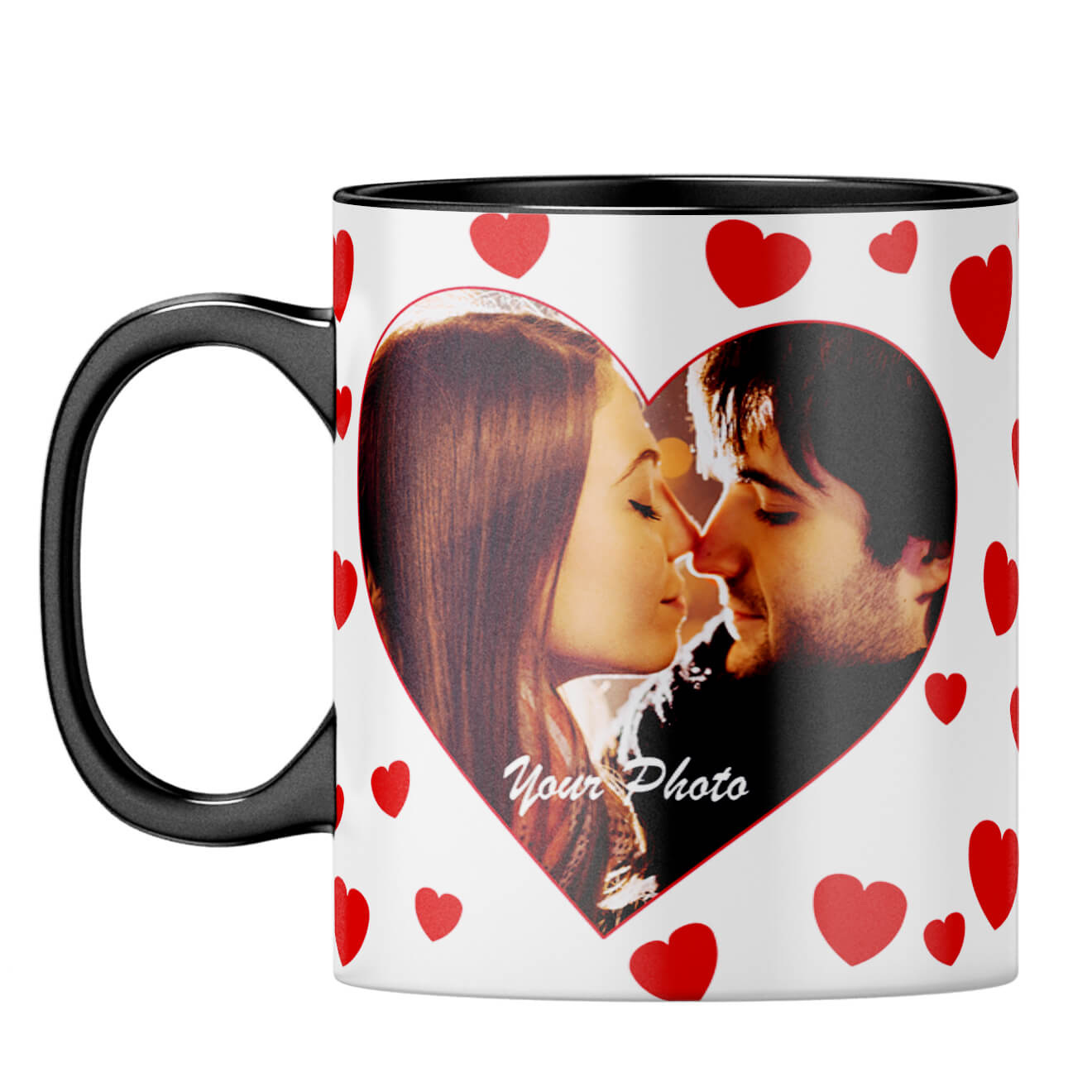 Loving Hearts Coffee Mug Black