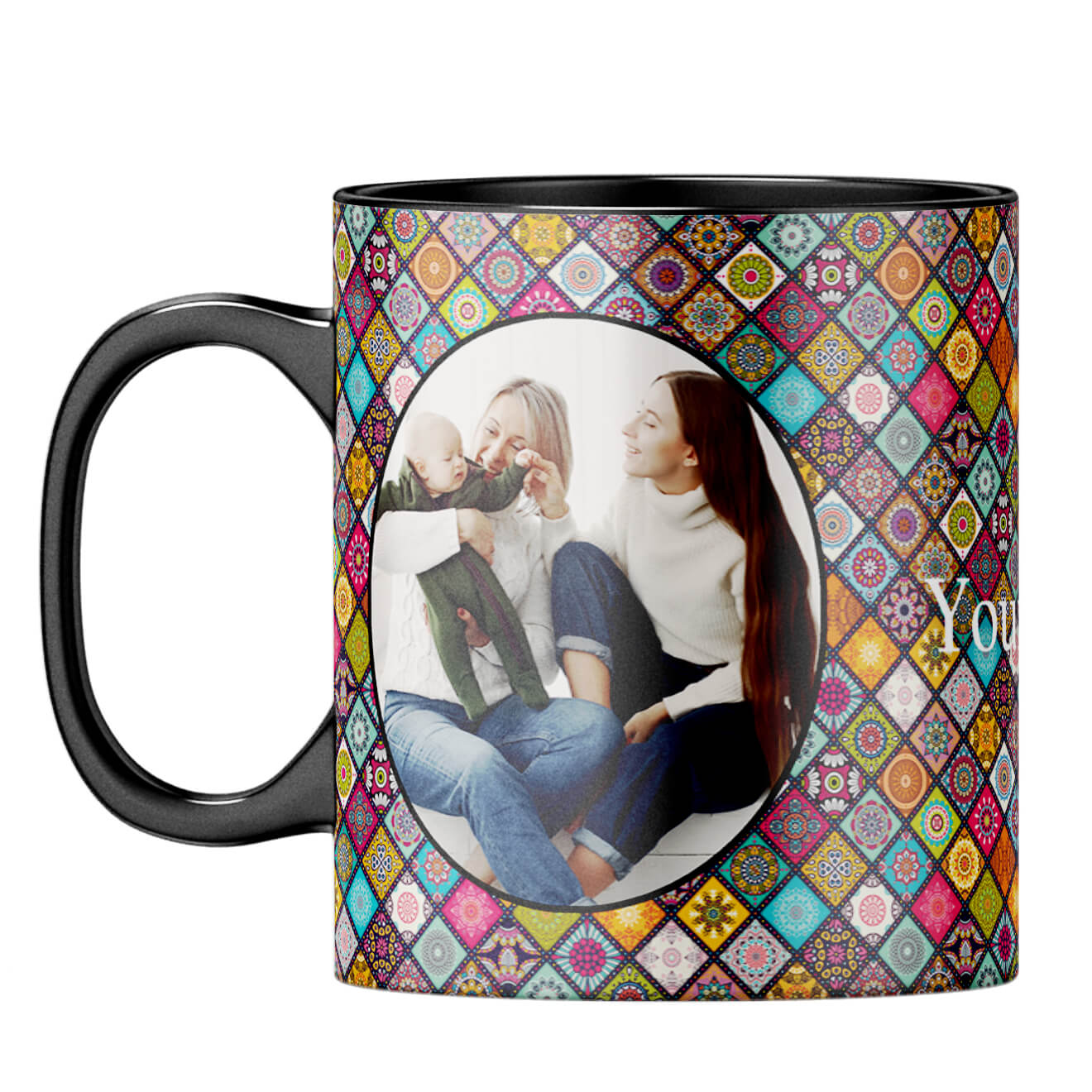 Mandala Photo Coffee Mug Black