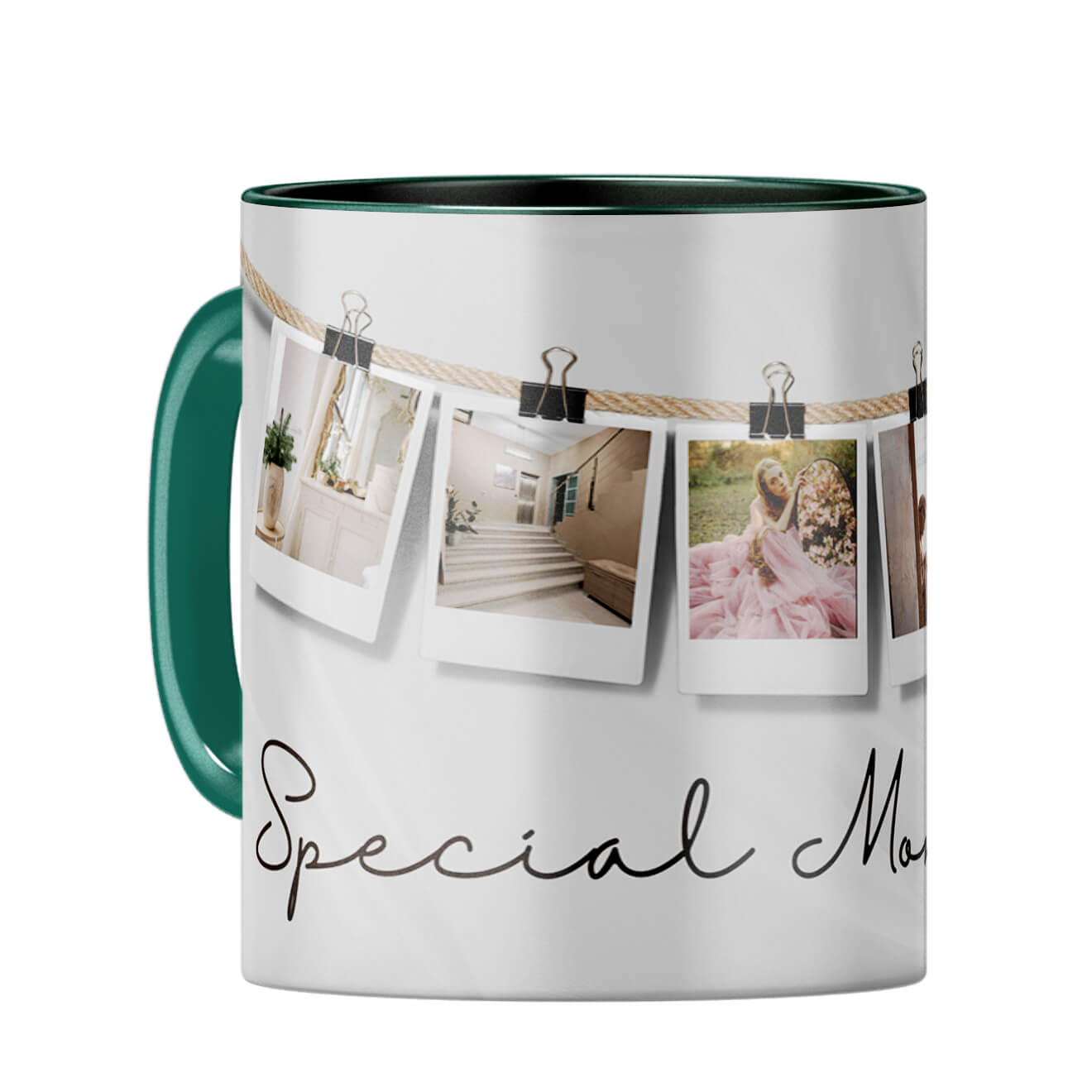 Pinning Special Moments Coffee Mug Dark Green