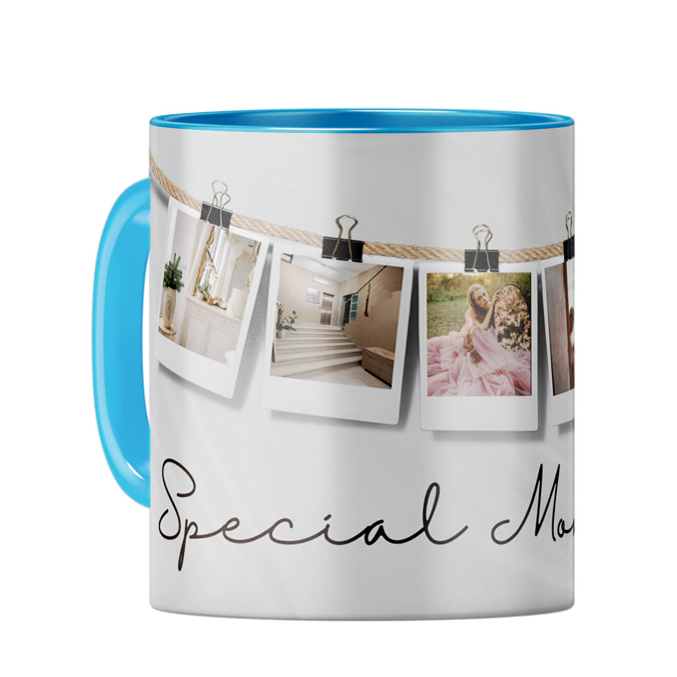 Pinning Special Moments Coffee Mug Light Blue