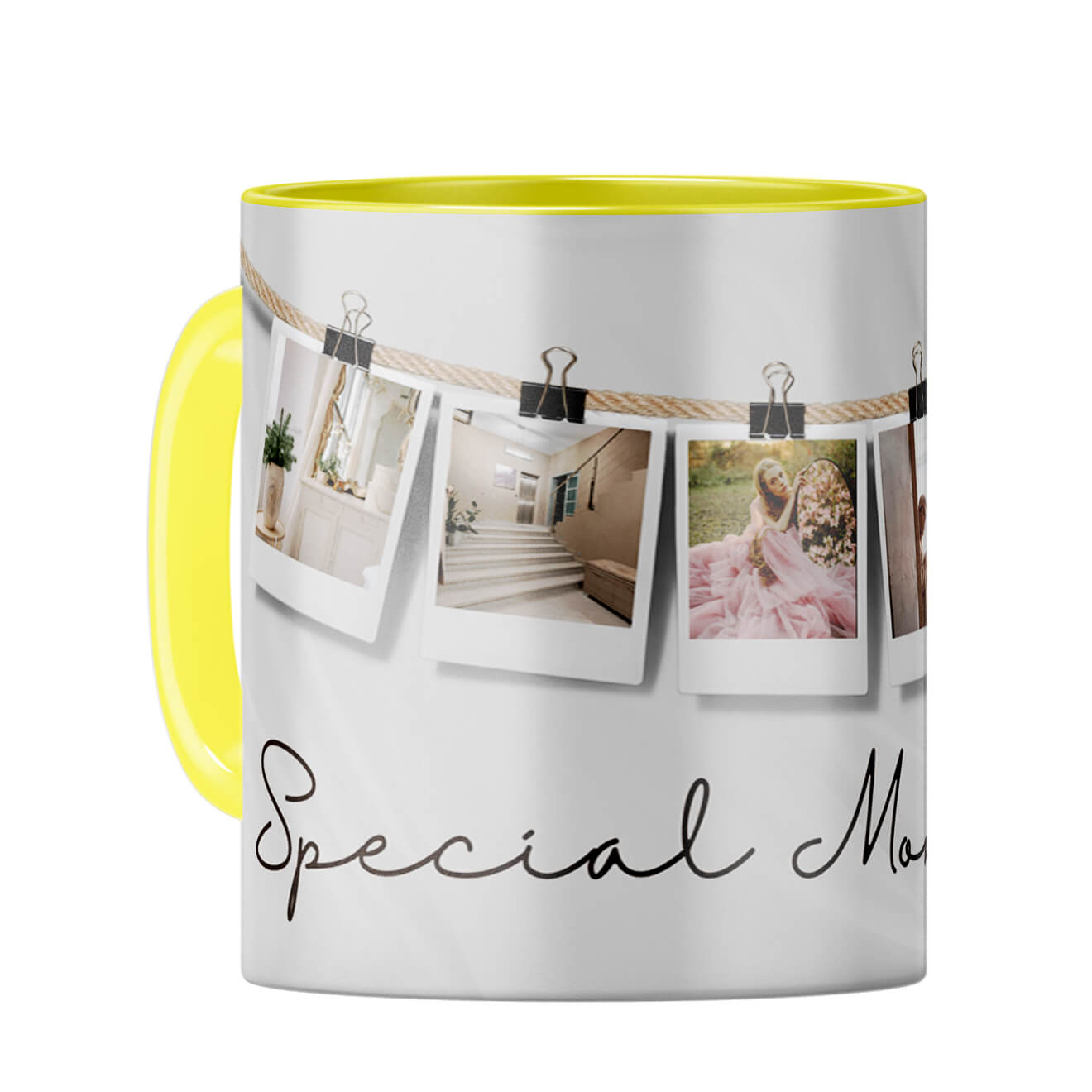 Pinning Special Moments Coffee Mug Yellow