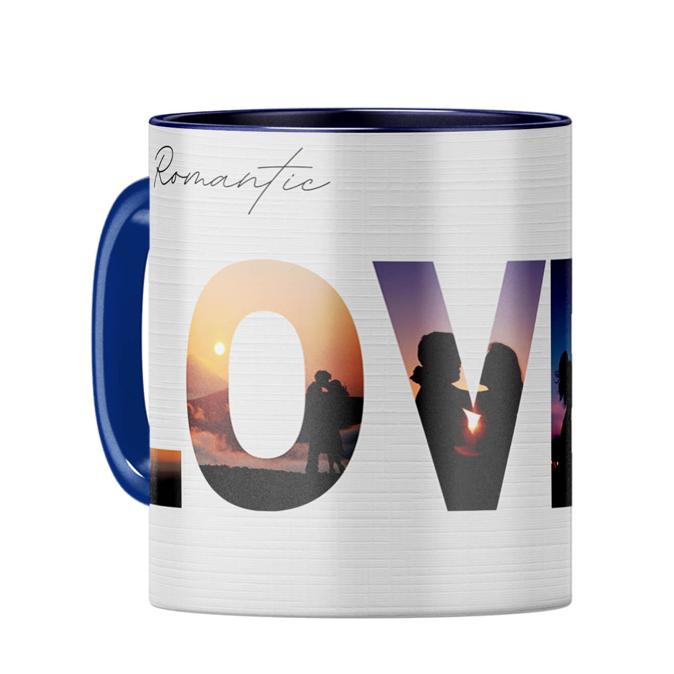 Romantic Love Coffee Mug Dark Blue