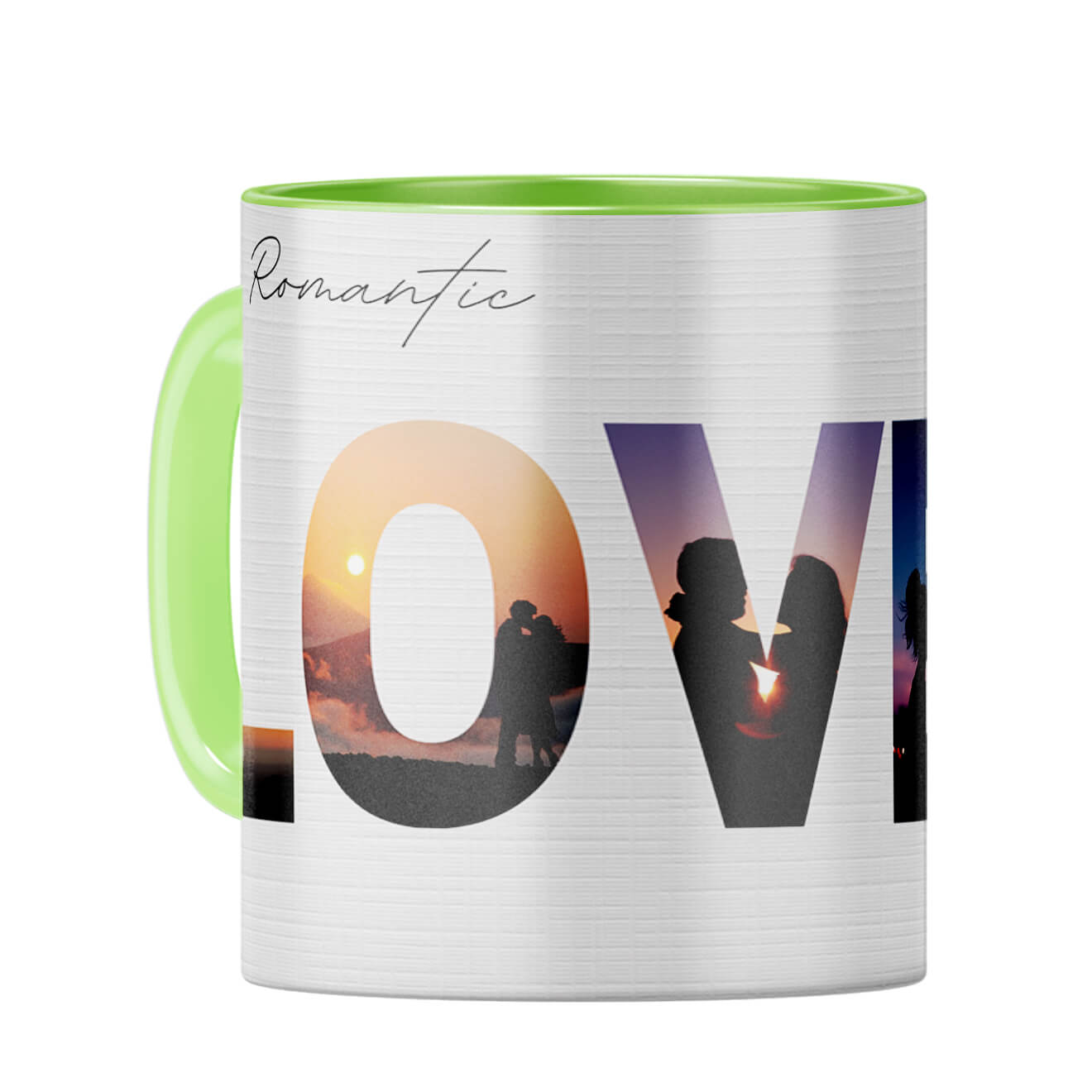 Romantic Love Coffee Mug Light Green