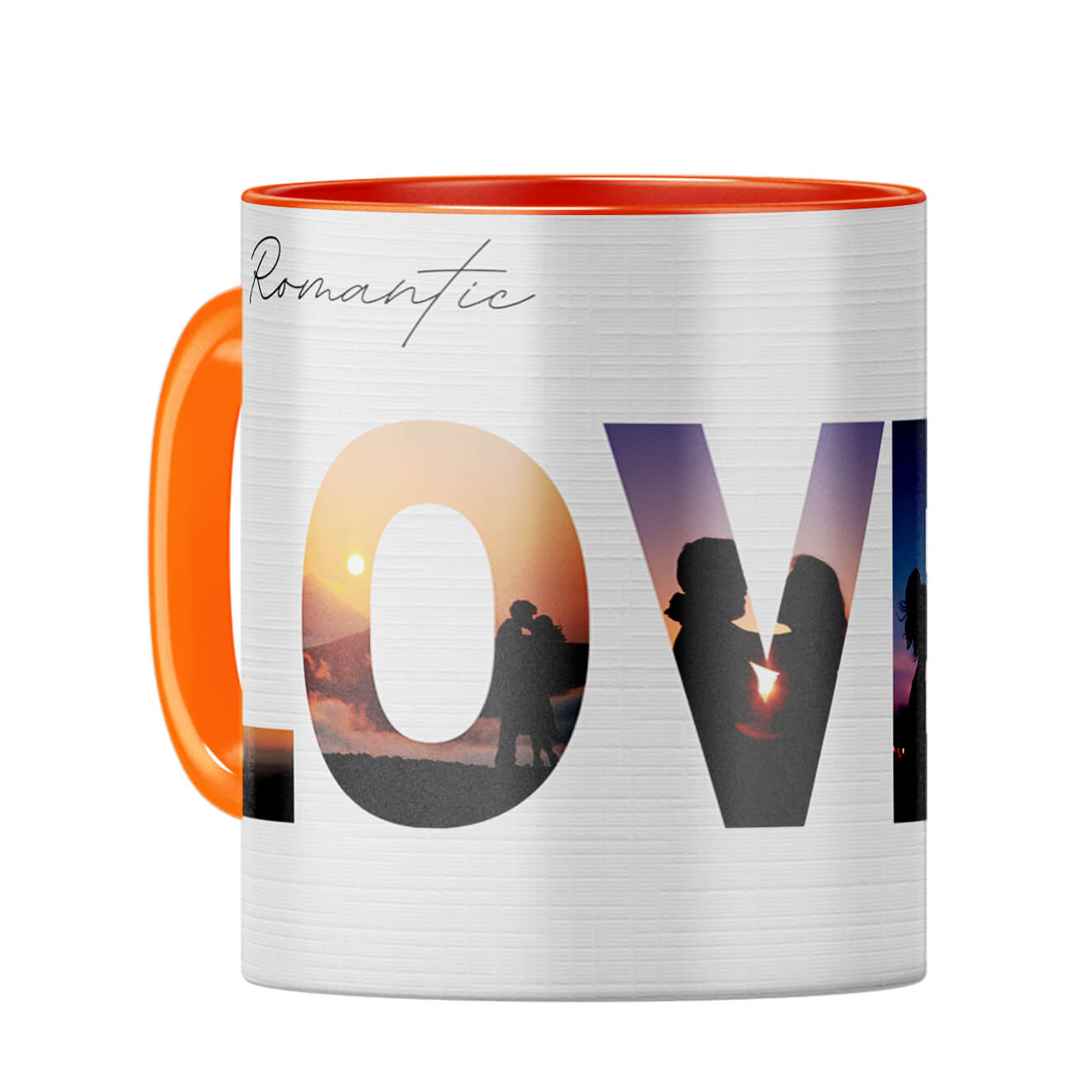 Romantic Love Coffee Mug Orange