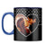 White Hearts Photo Coffee Mug Dark Blue