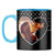 White Hearts Photo Coffee Mug Light Blue