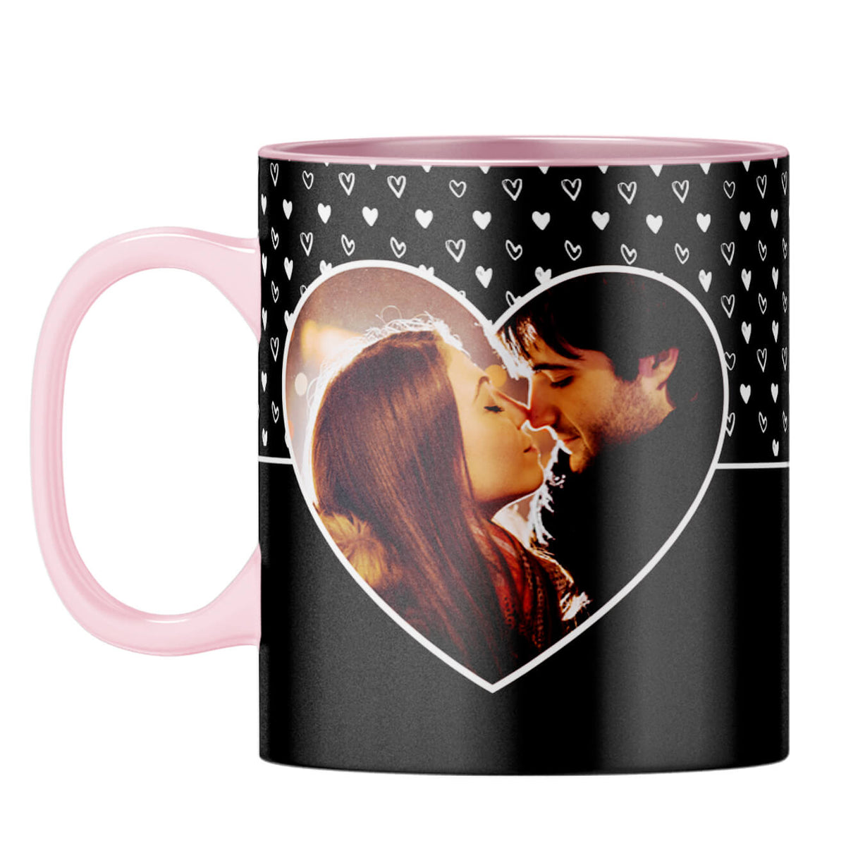 White Hearts Photo Coffee Mug