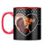 White Hearts Photo Coffee Mug Red