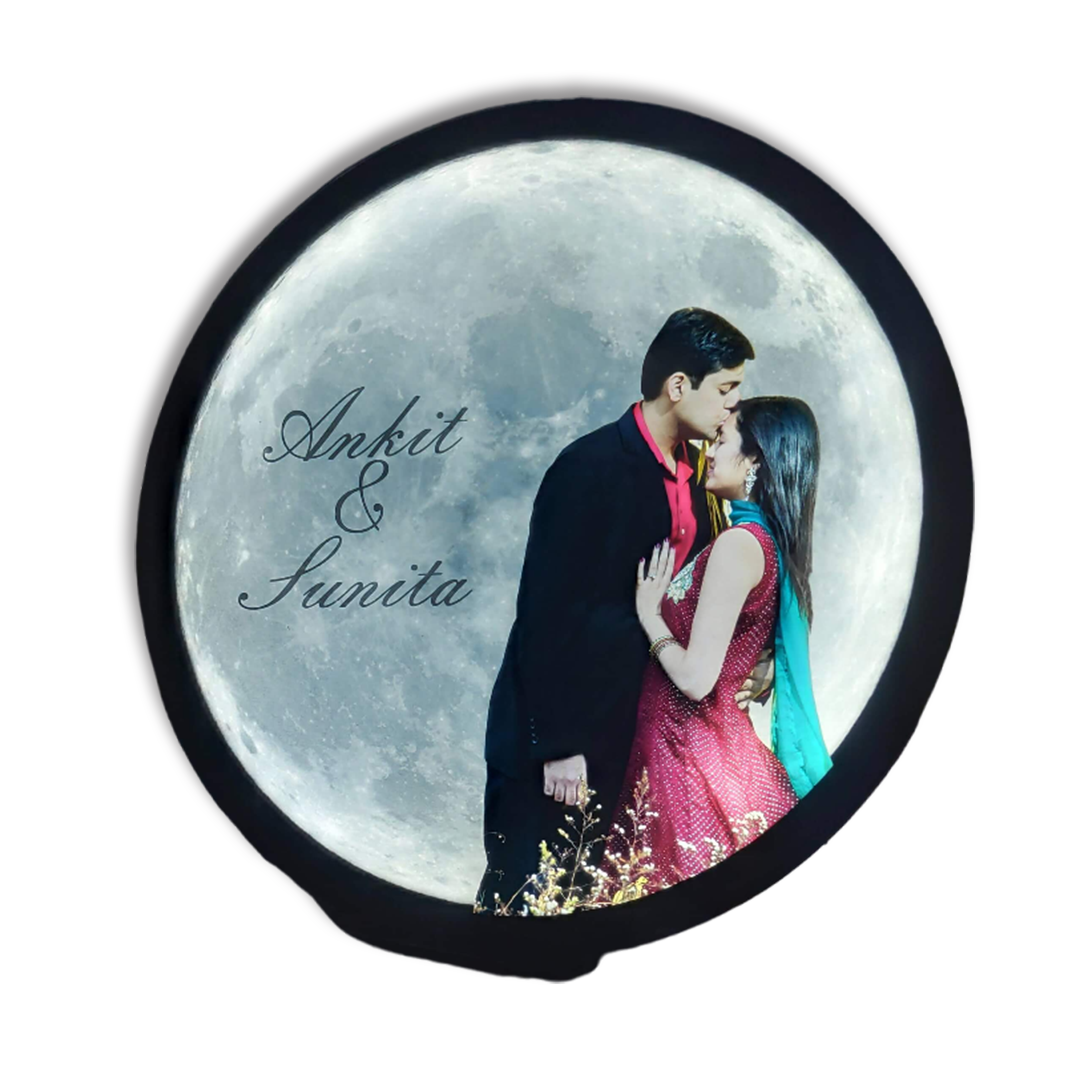 LED Love Round Table Photo Frame