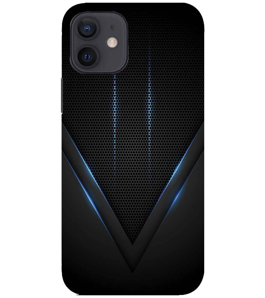 A0114-Black and Blue Back Cover for Apple iPhone 12