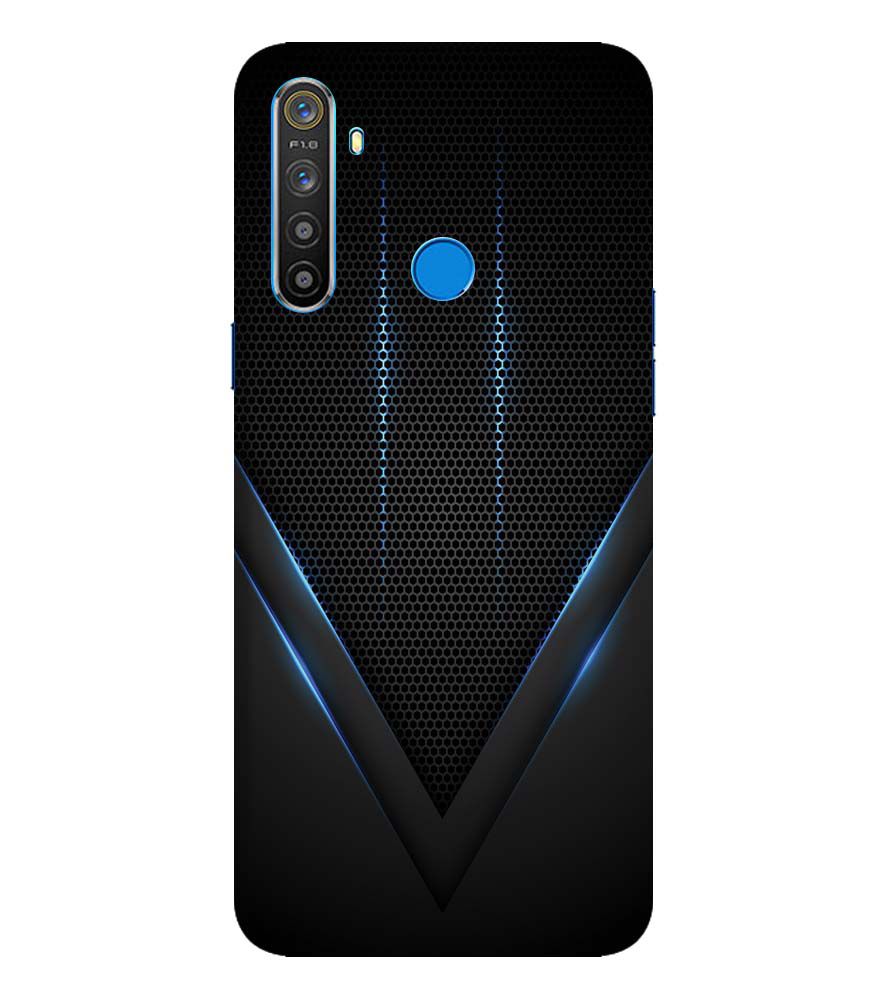 A0114-Black and Blue Back Cover for Realme 5