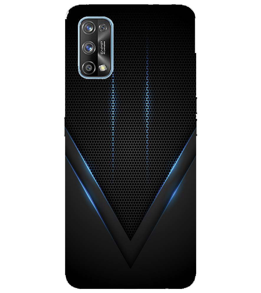 A0114-Black and Blue Back Cover for Realme 7 Pro