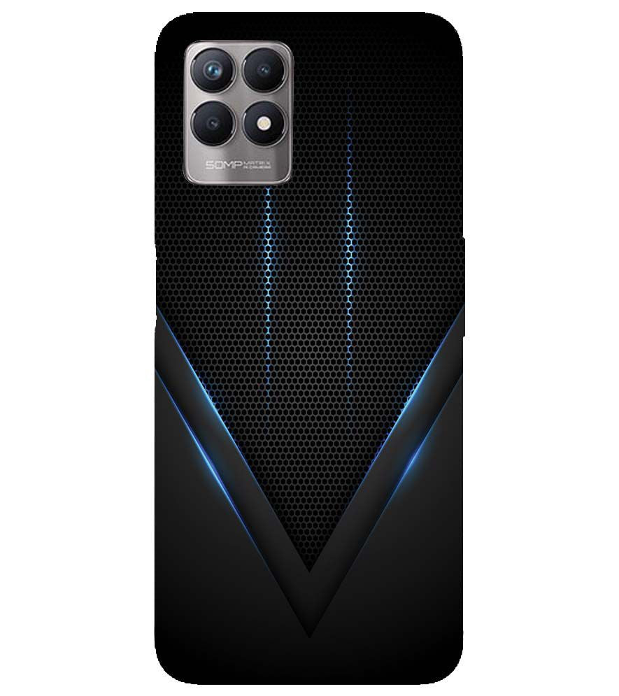 A0114-Black and Blue Back Cover for Realme Narzo 50