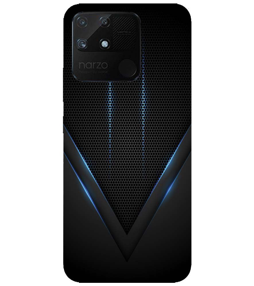 A0114-Black and Blue Back Cover for Realme Narzo 50A